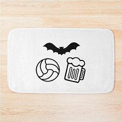 Jackie Daytona Lucky Brews What We Do In The Shadows Minimalist Icon Pattern Bath Mat