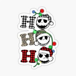 Jack Skellington ho Merry Christmas gifts sticker