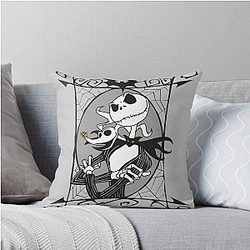 Jack Skellington and Zero The Nightmare Before Christmas Throw Pillow