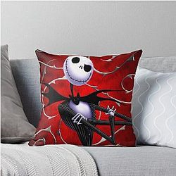 Jack Skellington in red Throw Pillow becomes: 
Jack Skellington throw pillow