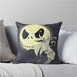 Jack Skellington and Zero The Nightmare Before Christmas Throw Pillow