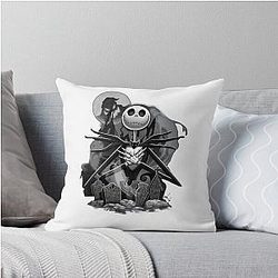 Jack Skellington Movie The Nightmare Before Christmas Halloween Throw Pillow