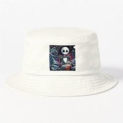 Dive into Holiday Magic: Unique Jack Skellington Art for a Contemporary Celebration Bucket Hat
