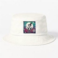 Dive into Holiday Magic: Unique Jack Skellington Art for a Festive Celebration Bucket Hat