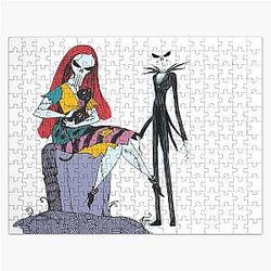 Sally and Jack Skellington Romance Jigsaw Puzzle