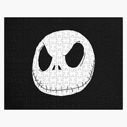 Jack Skellington Black and White Jigsaw Puzzle