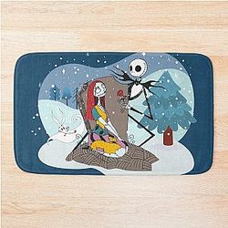 Jack Skellington and Sally the Nightmare Before Christmas Bat Mat