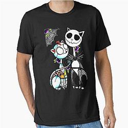 Cute Cat Jack Skellington and Sally Essential T-Shirt