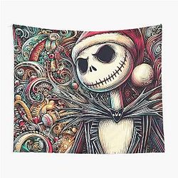 Dive into Holiday Magic: Unique Jack Skellington art for a Contemporary Celebration Tapestry