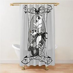 Jack Skellington and Zero the Nightmare Before Christmas Shower Curtain