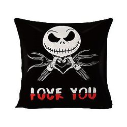 Jack Skellington Cotton Linen Throw Pillowcase 18 x 18 Inch 

Christmas Decoration, No Pillow Insert