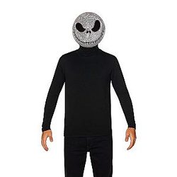 The Nightmare Before Christmas Jack Skellington Bling Half Mask Officially Licensed Disney Halloween Cosplay Accessories Unisex Adult One Size Fits Most Standard Multicolor