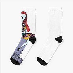 Sally and Jack Skellington the Punisher Love Romance Socks