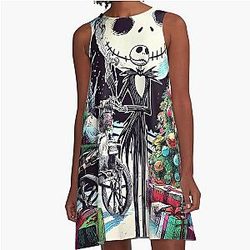 Dive into Holiday Magic: Unique Art for a Contemporary Festive Celebration A-line Dress