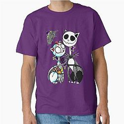 Cute Cat Jack Skellington Sally Classic T-Shirt