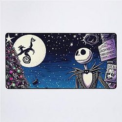 Dive into Holiday Magic: Unique Jack Skellington Art for a Contemporary Celebration Desk Mat