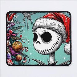 Dive into Holiday Magic: Unique Jack Skellington Art for a Contemporary Celebration Mouse Pad