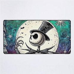 Dive into Holiday Magic: Unique Jack Skellington artwork for a contemporary and festive celebration on a desk mat