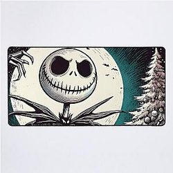 Dive into Holiday Magic: Unique Jack Skellington Art for a Contemporary and Festive Celebration Desk Mat