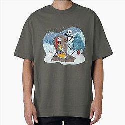 Jack Skellington and Sally The Nightmare Before Christmas Oversized T-Shirt