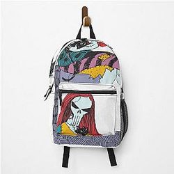 Sally and Jack Skellington Punisher Love Romance Backpack