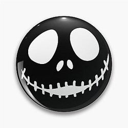 Jack Skellington Nightmare Christmas White Pin