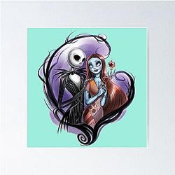 Romantic Jack Skellington and Sally Poster