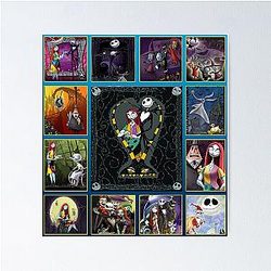Jack Skellington and Sally The Nightmare Before Christmas Poster