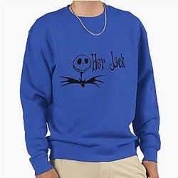Jack Skellington Her Oversized Pullover Sweatshirt