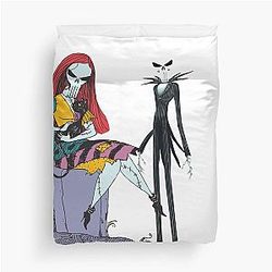 Sally and Jack Skellington Punisher Love Duvet Cover
