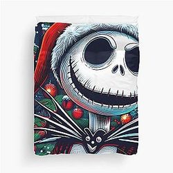 Dive into Holiday Magic: Unique Jack Skellington Art for a Contemporary Celebration Duvet Cover