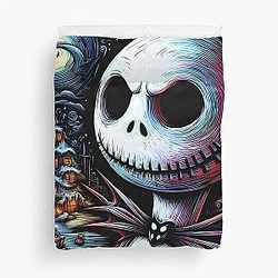 Dive into Holiday Magic: Unique Jack Skellington Art for a Contemporary Festive Celebration Duvet Cover