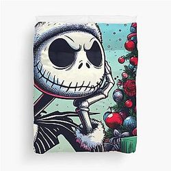 Holiday Magic Jack Skellington Art for a Contemporary and Festive Celebration Duvet Cover