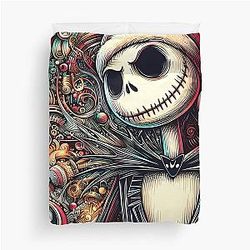 Dive into Holiday Magic: Unique Jack Skellington Art for a Contemporary Celebration Duvet Cover