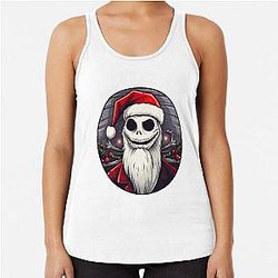 Jack Skellington Santa Claus The Nightmare Before Christmas Racerback Tank Top