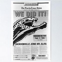 WE DID 1993 Jacksonville Jaguars Poster