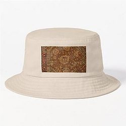 Persian Rug Boho Carpet Red Tapestry, Jacquees Bohemian Bucket Hat