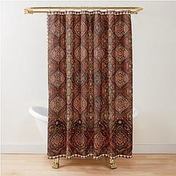 Persian Rug Boho Carpet, Tapestry, Bohemian Shower Curtain