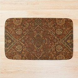 Persian Rug Boho Carpet Red Tapestry jacques Bohemian Bath Mat