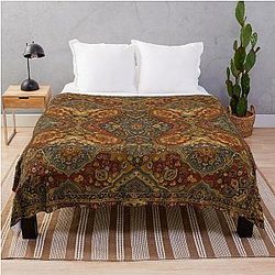 Persian Rug Boho Carpet Tapestry jacquees Bohemian Throw Blanket