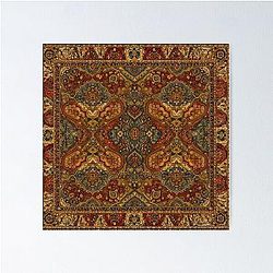 Persian Rug Boho Carpet Tapestry Bohemian Poster