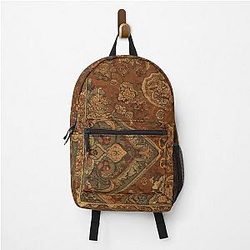 Persian Rug Boho Carpet Red Tapestry Jacquees Bohemian Backpack