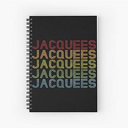 Jacquees Name T Shirt Vintage Retro Name Gift Item Tee Spiral Notebook