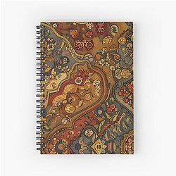 Persian Rug Boho Carpet Tapestry Bohemian Jacquees Spiral Notebook