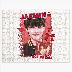 NCT DREAM Red Jaemin Scrapbook Collage Design Jigsaw Puzzle