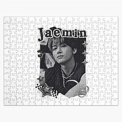 NCT Jaemin Kpop Boy Group Black and White Collage Design Jigsaw Puzzle