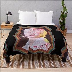 NCT Jaemin Korean Kpop Retro Color Oil Paint Design Throw Blanket