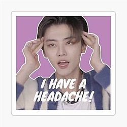 NCT Dream Jaemin I have a headache Meme Sticker