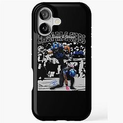 Amon-Ra St. Brown Jahmyr Gibbs Retro iPhone Case