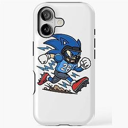 Sonic Speed Football Crossover Sticker - Jahmyr Gibbs Fan Art iPhone Case